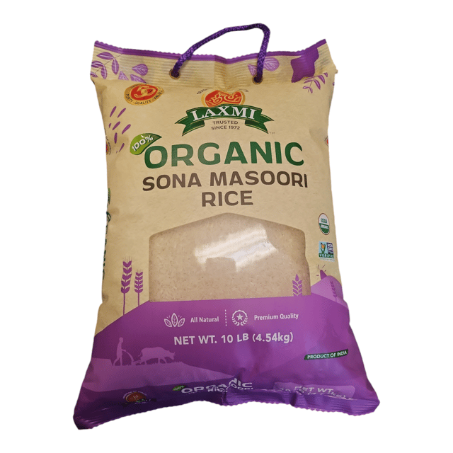 Laxmi Organic Sona Masoori Rice 10lb