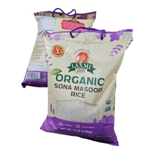 Laxmi Organic Sona Masoori Rice 20 LB