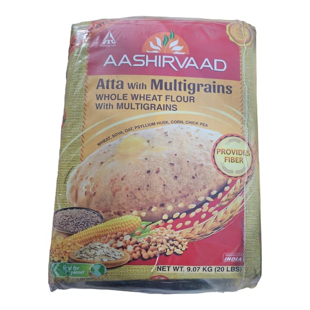 Aashirvaad Whole Wheat  Multigrain Flour 20 LB