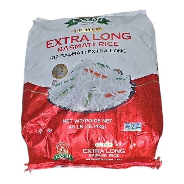 Laxmi Premium Extra Long Basmati Rice 40lb