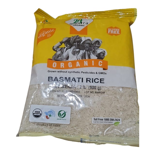 24M Organic Basmati White Rice 2LB