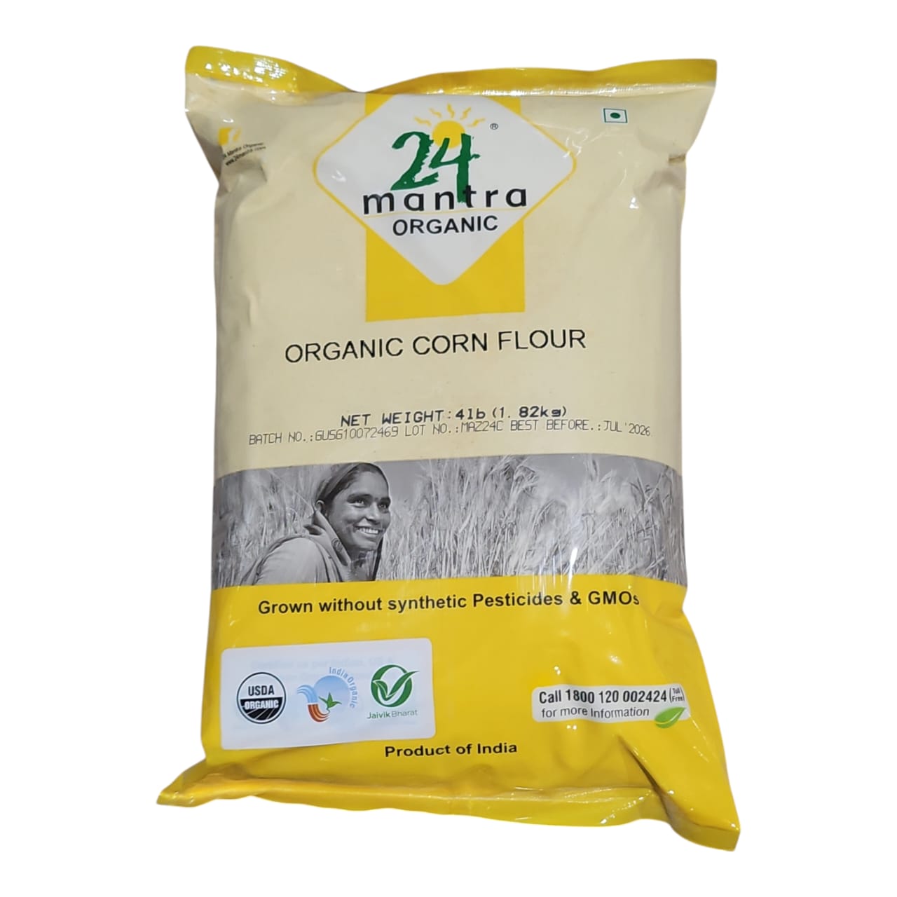 24M Organic Corn Flour 4lb