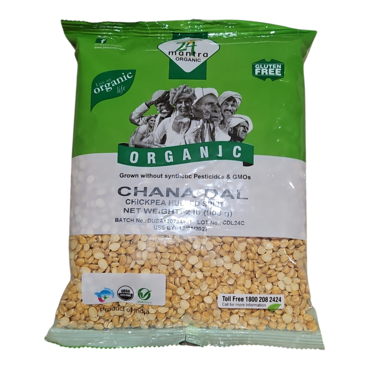 24M Organic Chana Dal 2lb