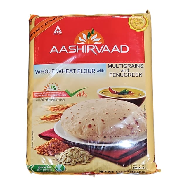 Aashirvaad Whole Wheat Multigrain Flour and Fenugreek 10 LB