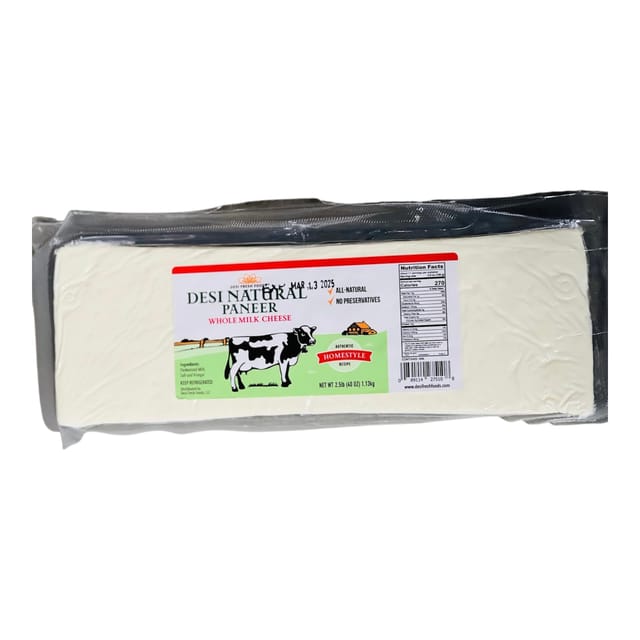 Desi Paneer Whole milk Slab 2.5LB